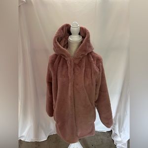 Super cute teddy coat- dusty rose color